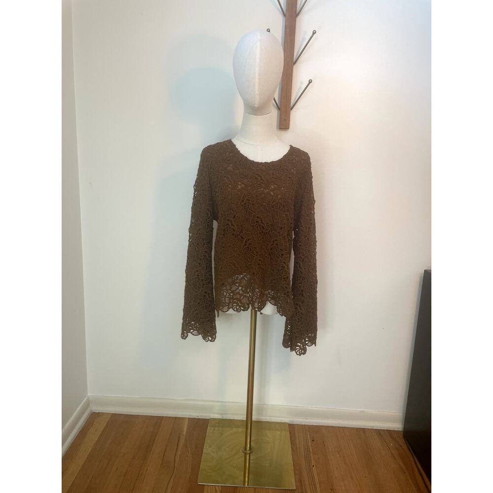 Luba by Hannah Payne Lace Blouse in Nutmeg Size 8